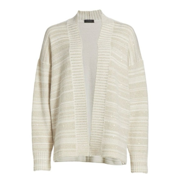 SOLD OUT Saks Fifth Avenue Cardigan Sweater with Shawl Collar and Ribbed Knit - Picture 6 of 12